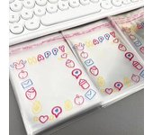 20/50/100 fundas transparentes Kawaii lindas para tarjetas fotográficas, bolsa protectora para almacenamiento de fotos de ídolos, bolsa autoadhesiva con grafiti A1