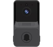 Timbre inalámbrico, cámaras, videoportero, timbre de puerta, cámara impermeable, timbre, teléfono, vídeo remoto, seguridad del hogar negro