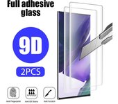 2 piezas de vidrio curvado para Samsung S24 S23 S22 S21 S20 S10 S9 S8 Ultra Plus Protector de pantalla de cubierta completa en Samsung Note 20 Ultra 10 9 Pro Note 8 puro