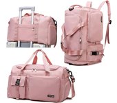 Bolsa deportiva para gimnasio, bolsa de viaje seca y húmeda para mujer, bolsa de natación para mujer, bandolera para fitness, bolsa de viaje para exteriores, bolsa de lona para fin de semana