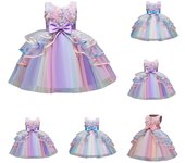Vestido largo de princesa, vestido infantil, vestido de verano para niños, vestido para niñas 110 púrpura