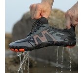 Nuevos zapatos de agua para hombre, zapatos acuáticos para mujer, drenaje de secado rápido, zapatillas deportivas para playa, sandalias para nadar, Yoga, Fitness, navegación, buceo, pesca, zapatos descalzos 36 negro