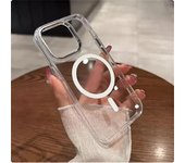 Funda magnética inalámbrica de lujo para Apple Magsafe, carcasa acrílica transparente para Iphone 11, 12, 13, 15, 14 Pro Max Mini 7 8 Plus Xr XsMax X iPhone 15 Pro Max