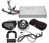 Kit de conversión de motor de bicicleta eléctrica con línea de luz LCD6, medidor de 35 A, controlador para reemplazo
