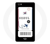 Coque pour Huawei P8 Lite Billet d'avion Seoul Corée du Sud