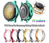 thin Full Cover Soft For Samsung Galaxy Watch Active 2 Screen Protector TPU Watch Case Electroplate transparent-40mm