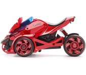 1/32 Pull Back Motorcycle Toys, juguete lanzador de motocicletas con iluminación musical, 2 en 1 Catapult Race Trinity Chariot, regalo para niños 1/32-Size:18*10.5*8.5cm rojo