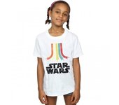 Star Wars Girls Rainbow Cotton T-Shirt 9-11 Years blanco