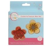 Kit de decoración de tartas con forma de estrella y flores One Size negro