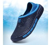 Sandalias informales para hombre, zapatos transpirables de verano, zapatos de playa cómodos y ligeros a la moda, zapatillas antideslizantes para hombre 39 negro