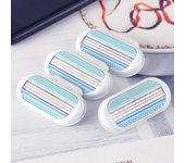 1-20 unids/set cuidado de la señora afeitado corporal reemplazable máquina de afeitar de moda accesorios cosméticos navajas de afeitar cuchilla de afeitar 3 pcs