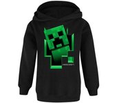 Minecraft - Sudadera con capucha para niños Creeper Inside 7-8 Years negro/verde