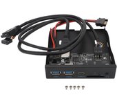 Panel de unidad de disquete USB3.2 GEN1 tipo C, 5 Gbps, Plug and Play, panel frontal de 3,5 pulgadas, concentrador USB3.2 de 19 pines para