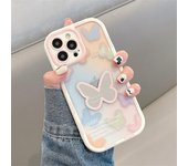 Funda a prueba de golpes con espejo y mariposa Ins Star Love para iPhone 13 Pro Max 14 12 11 Xs X Xr 14 Plus, funda anticaídas para teléfono para niña for iphoneX(5.8")