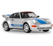 Coche de juguete de metal fundido a presión de aleación 1/24, modelo de coche de policía Porsche Phantom, el coche real con sonido y luz, ideal como regalo para entusiastas de la colección y niños plata