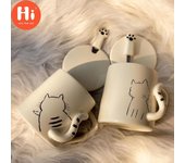 Hola tazas cuchara femenina taza de café cerámica Estilo de pareja taza Simple para beber en el hogar taza de té de la leche para el desayuno