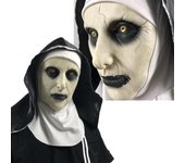 Máscara de terror de monja, casco con capucha, Valak, disfraz de Halloween aterrador, accesorio para fiesta