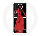 Funda Samsung Galaxy A21S Squid Game logo símbolos triángulo cuadrado círculo Fondo Negro