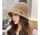 Sombrero de pescador coreano para otoño/invierno, estilo coreano, con costuras gruesas, estilo retro, tejido, estilo japonés, cálido.