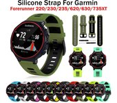 Correa de reloj para Garmin Forerunner 735XT 735/220/230/235/620/630, correa inteligente de silicona suave, pulsera de repuesto Forerunner 735XT gris