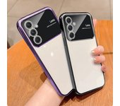 Funda de silicona transparente con revestimiento de lujo para Samsung Galaxy A54 A53 A52 A34 A14 A24 A33 A32 A52S A51 A72 A73 5G, funda protectora de lente A14 4G 5G