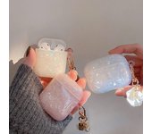 with Keychain Headphone Box Cover TPU Earphone Accessories for Airpods 4/3/2/1/pro2/pro for Airpods 1/2 color rosa