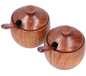 Condimento de madera para sal, no tóxico, sin olor, con tapa, herramienta de cocina