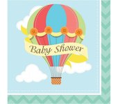 Creative Converting Servilletas para baby shower Up & Away (Paquete de 8) One Size negro
