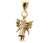 Les Trésors De Lily [L4372] - Colgante chapado en oro 'Ángel de la guarda' oro blanco - 10x15 mm oro