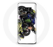 Coque pour Samsung Galaxy S8 plus Valentino Rossi Pilote de vitesse fond blanc