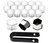 15 piezas de tapas para tuercas de rueda de coche, tapa decorativa, cubierta de tornillo de cubo para Citroen C4l C5 C2 para Peugeot 207 301 307 308 408 508 3008 Silver
