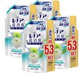 in Lenor Super Deodorizing 1WEEK Softener Fresh Green Refill x 4 bags [Sold case] [Large capacity] 2,100mL