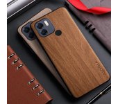Funda para Xiaomi Redmi A1 Plus 4G funda con patrón de madera de bambú funda trasera de cuero de cuatro esquinas para xiaomi redmi a1 plus 4g Redmi A1 Plus negro