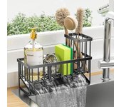 Estante de cocina, estante de drenaje para trapos, estante de almacenamiento sin perforaciones, estante para especias para el hogar, grifo para fregadero, estante de drenaje para fregadero, accesorios de cocina