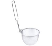 Cesta para freír de acero inoxidable para cocinar, olla caliente para patatas fritas, cuchara ranurada, tamiz de comida, colador, espumadera large