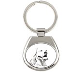 American Bulldog, Old Country Bulldog - keychain with a dog, keychain with a print, personalized pendant from the Art-Dog brand plata