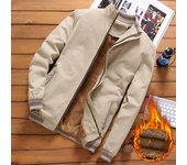 Chaqueta de algodón puro para hombre, otoño, invierno e invierno, chaqueta holgada informal, forro polar grueso para hombre, versión coreana, parte superior para hombre M rojo