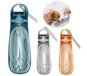 Botella de agua portátil para perros pequeños y grandes, cuenco plegable y ligero para beber, para viajes al aire libre, caminatas, carreras, suministros para cachorros 550ml