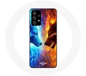 Coque pour Samsung Galaxy A13 4G / A13 4G Lite Loup de Glace et de feu