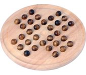 Jeu de Societe - Engelhart - Joli jeu de solitaire anglais - 33 trous en bois 23 cm