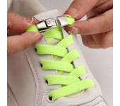 1 par de cordones sin atar con hebillas para zapatillas deportivas blanco