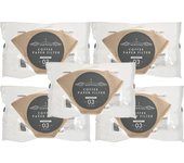 Filtro de papel para café Hario Pegasus 03 M, 100 hojas, fabricado en Japón, para 4 a 7 tazas, marrón, 5 unidades, PEF-03-100M marrón