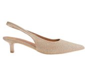 ¿De dónde viene eso de los nuevos zapatos de tacón de gatito con tira en la espalda y purpurina puntiaguda para mujer/señoras? 7 UK oro