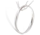 Les Trésors De Lily [L7487] - Pendentif Argent 'Chorégraphie' argenté (rhodié) - 37x23 mm plata