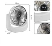 Mini ventilador de escritorio, ventilador eléctrico portátil para dormitorio, oficina, ventilador de enfriamiento silencioso, control de un botón blanco negro