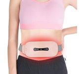 Almohadilla térmica menstrual Cable USB portátil inalámbrico con 3 niveles de calor y 3 modos de masaje por vibración color rosa