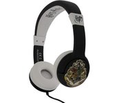 HARRY POTTER Auriculares supraaurales con escudo de Hogwarts para niños/niños One Size negro/blanco
