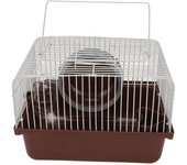 Jaula para Hámster Transpirable Portátil Casa para Animales Pequeños con Botella de Agua Cuenco Rueda para Correr para Guinea