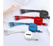 Cable de carga 3 en 1, carga USB retráctil, carga rápida, Cable de carga portátil XiaoMi HuaWei Samsung, Micro tipo C verde