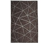 Tapis - THE DECO FACTORY - MEDIA TRIANGLES - 190 x 290 cm - Polypropylène et coton - Motif triangles bruns